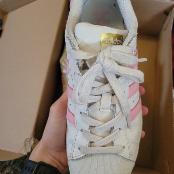 SOLD Adidas, white and pink, size 6.5 - Picture 2 of 5